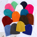 Wholesale Solid Color Thickened Warm Acrylic Hat Custom logo Men and Women Street Knitted With Custom Embroidery