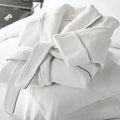 White Bathrobe Cotton Terry/velour Hotel Bathrobe Spa Robes with Embroidery logo Luxury Bathrobe for Men Women Long Bath Robe