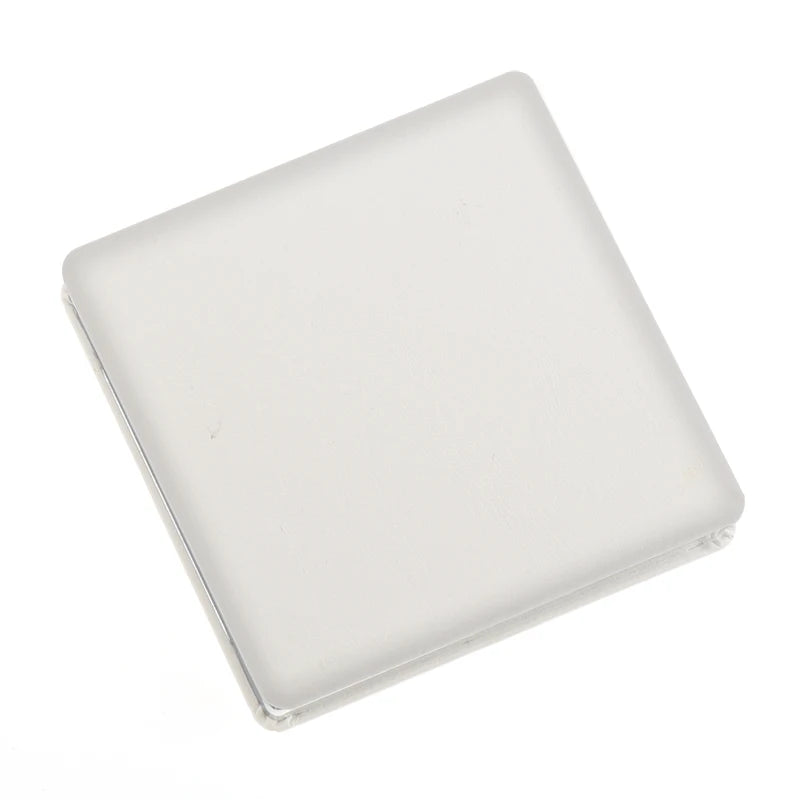 Mini Blank Square Folding Bread Shape Makeup Mirror PU Leather Customizable Logo Pocket Portable Makeup Mirror