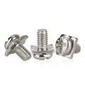 Nickel Plated Stainless Steel Combination Screws Pan Head M2 M2.5 M3 M3.5 M4 Inch/Metric