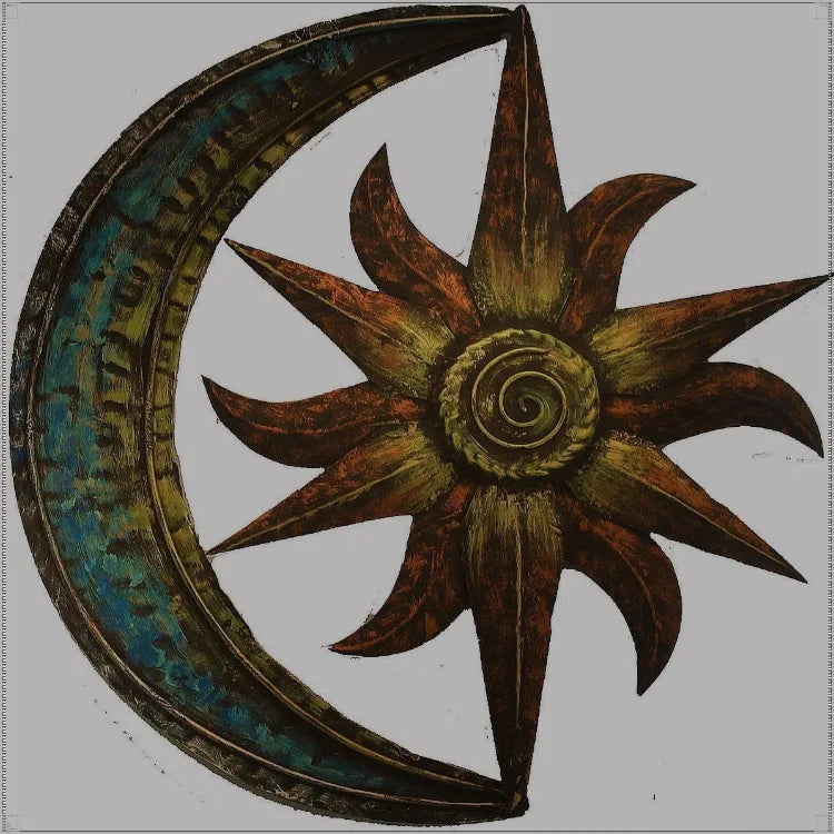 Celestial Theme Wall Decoration Wooden Wall Art Moon Star Shape Wooden Art Exhibition Wooden Crafts