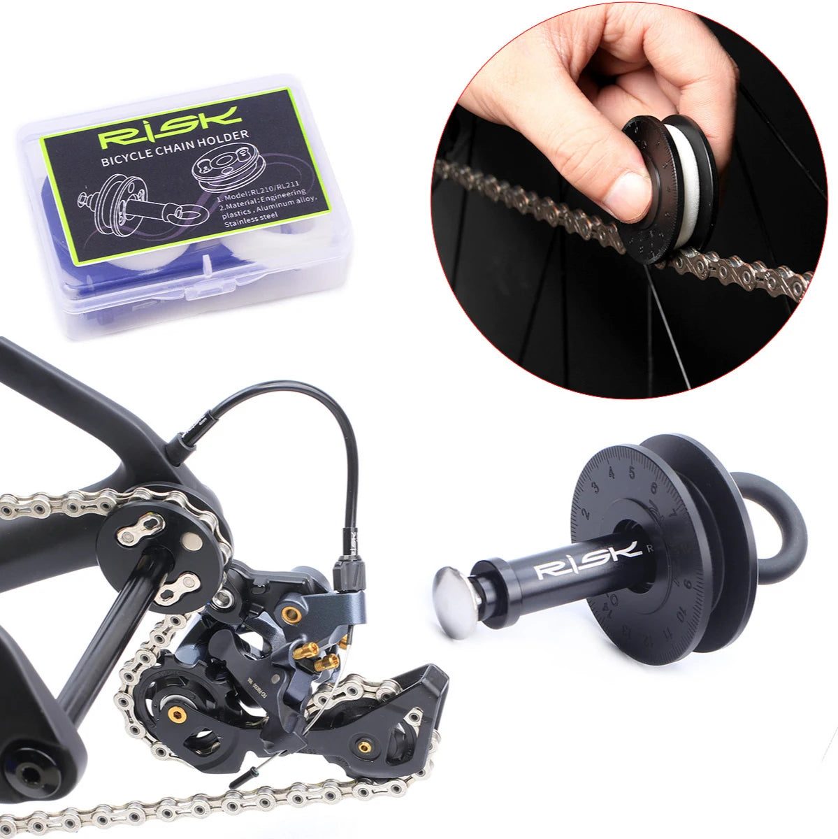 IRONDONKEY Bicycle Tools Bicycle Chain Fixing Device Mountain Bike Flywheel Chain Washing Device Bicycle Accessories Chain Lube