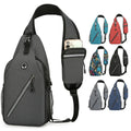 Latest Design Oxford Outdoor Sport Custom Logo Sport Chest Bags for Men Double Side Crossbody Phone Holder Red Sling Bag