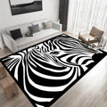 Modern Silk Animal Rug Bedroom Zebra Stripe Carpet Floor Mats Home Printed Rug Custom Plastic Bag Living Room 100% Polyester 12e