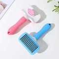 MMG Custom Logo One-Button Dog Hair Removal Brush Stainless Steel Comb for Dogs Eco-Friendly Pet Grooming Tool for Small Animals