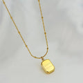 Wholesale Stainless Steel 18k Gold Plated Hip Hop Square Custom Name English Letter Pendant Necklace
