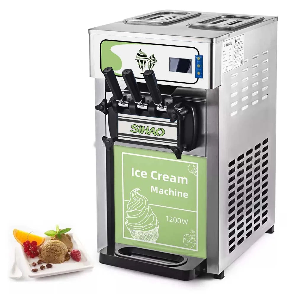 EU warehouse Wholesale 18L/H 3 Flavor Stainless Steel Soft Ice Cream Maker Commercial Yogurt Ice Cream Machine self ice cream machine