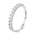 Factory Bamoer 925 Sterling Silver Shiny Zircon Finger Ring for Women Anniversary Valentine's Day Gift Fine Jewelry BSR408