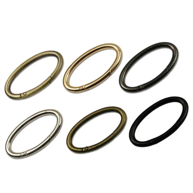 Stock Supply Bag Hardware 50 X 22 X 4.8 mm 2.0inch 4 Colors Large Metal Oval Carabiner Keychain