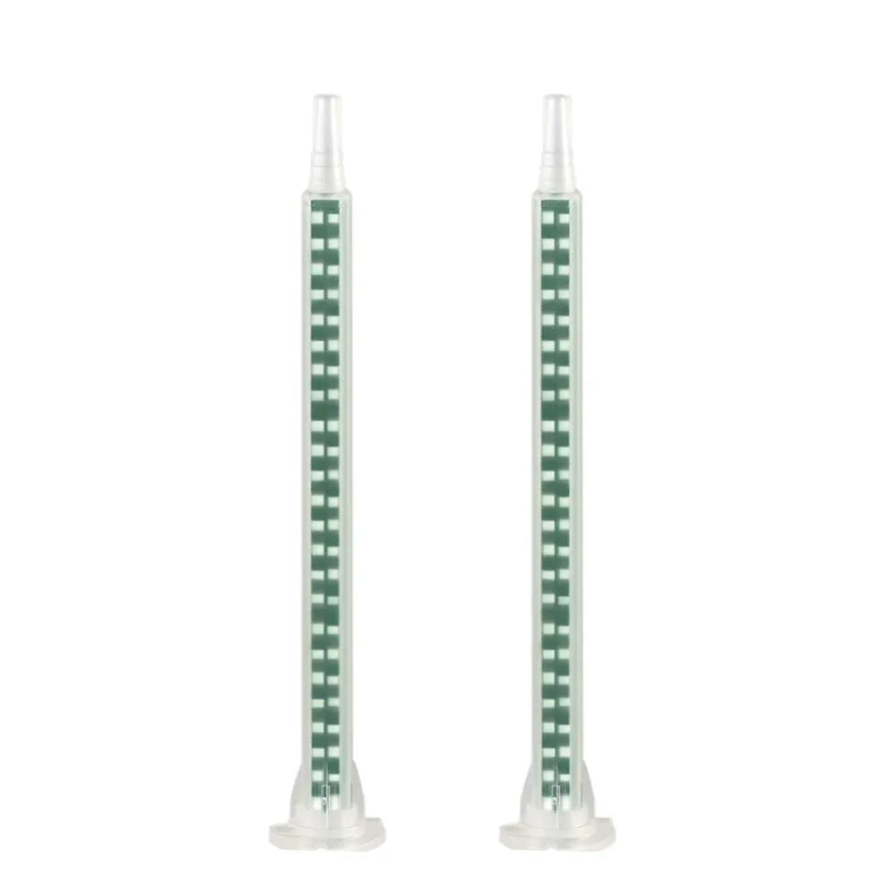 Resin Static Mixer Mixing Nozzles Duo Epoxies of Green Rectangular 06-24