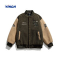 LAYENNE Men's High Quality Berber Fleece Varsity Jacket  Street Style Custom Embroidery Zipper Cozy Winter Baseball Coat