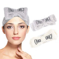 OMG Coral Fleece Spa Headband Women Bowknot Bow Cosmetic Skin Care Headband for Facial Makeup and Face Washing