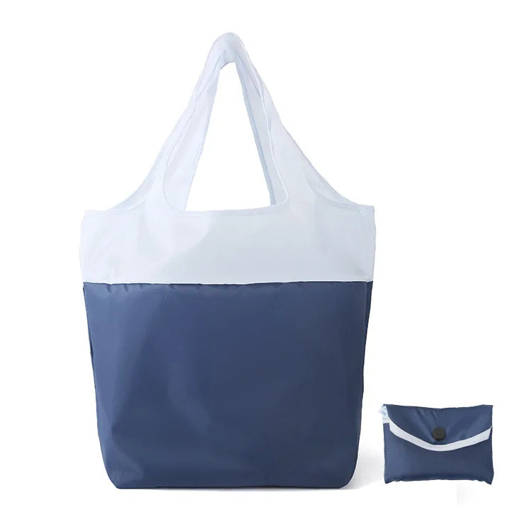 Custom Printed Medium Size Polyester Tote Bag with Shopping Bag Logo