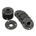 3/4" Industrial Rustic Iron Pipe Shelving with Elbow Brackets Low Pressure Pipe Fitting Floor Flange Painted Surface Treatment