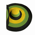 Women Ladies Colorful Stripe 25cm extra Wide Brim Summer Beach Big Floppy Straw Hats Packable Roll up UPF 50+ Beach Sun Hats
