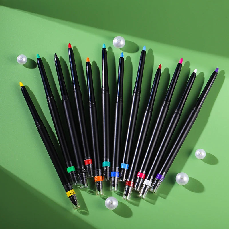 Custom Colorful Eyeliner Makeup Cosmetics 3 in 1 White Gel Eyeliner Pencil Waterproof
