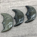 HZ Crystals Wholesale Natural Obsidisn Quartz Crystal Rainbow Fluorite Moon with Face for Decoration
