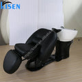 KISEN Barbershop Beauty Salon Spa Equipment Backwash Electric Back Massage Shampoo Chair With Ceramic Bowl for Salon