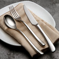 French Moonlight Talheres Wedding Cutlery Gold Silverware Elegant Flatware Set