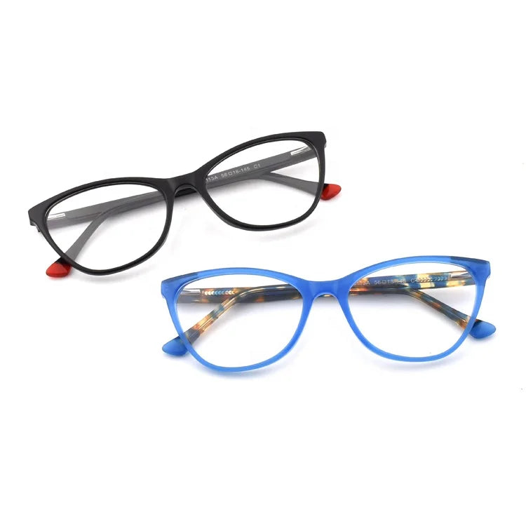 DOISYER 2026 Hot Sale Cat Eye Women's Eyeglasses Clear Acetate Optical Frames with Printed Pattern Fashionable for Girls MegaBDM
