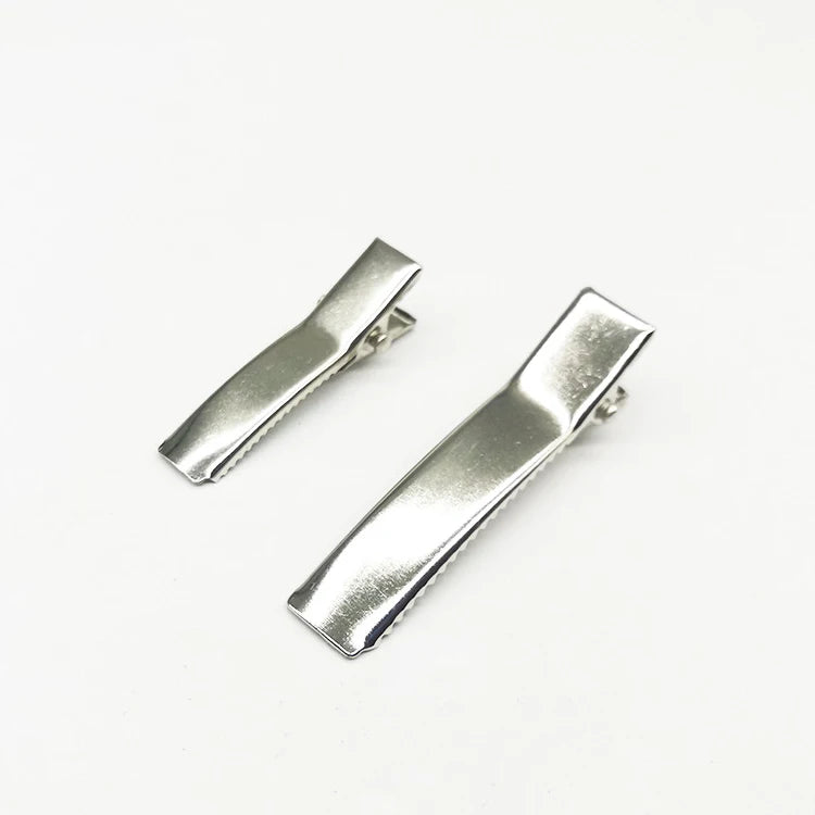 MIO 3.5/5cm Metal Alligator Hair Clips Non Slip Sliver Duckbill Clip Kids Handmade Hairpin Headdress Girls DIY Hair Barrettes