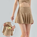 Quick Dry Leopard Print High Waist 2-in-1 Mini Tennis Skirt Women Outdoor Sportswear Golf Apparel With Side Pocket Shorts Skirt