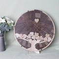 Round Guest Book Frame Leaf Wedding Guest Book Tree with Leaves Wedding Guest Book Wooden Tree Shaped Wedding Guestbook