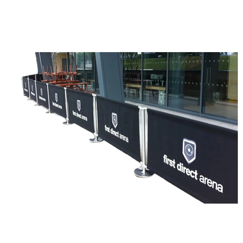 Custom Cafe Barrier Full Colour Digital Printing Dye-sublimation Portable PVC Mesh Fabrics Canvas Outdoor Movable Polyester
