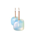 HY Small Gemstone Opalite Stone Incense Stick burner Holder with Cones