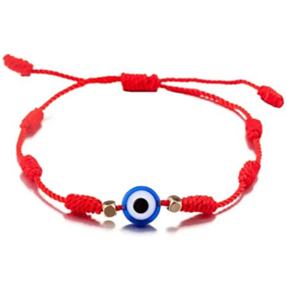 Fashion Jewelry Handmade Adjustable Lucky Red String Turkish Blue Evil Eye Bead Bracelet for Women G958