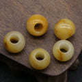 HZ Fancy Natural Round Multiple Styles Striped Yellow Jade Stone Loose Beads for Jewelry Making
