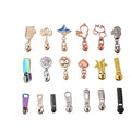 Various Style New Rainbow Color Colorful Metal Zipper Puller Customized Shape Logo Zipper Slider