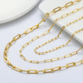 2023 Wholesale Fine Jewelry Necklace Link Chains Gold Plated 925 Sterling Silver Paperclip Chain Necklace