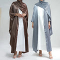 Wholesale Ready to Ship EID Ramadan Islamic Clothing Muslim Women Cardigan Butterfly Satin Crepe Open Abaya