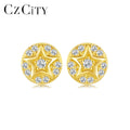 CZCITY CZ Star Design Gold Design Summer Fashion Designer Earing Korean Charm Simple Earring Stud