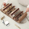 4PCS in 1 Fashionable Zipper Mesh Separable Nylon Makeup Bags Foldable Cosmetic Pouch for Women Rope Cosmetics Storage Solution