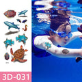 Children's Waterproof 3D Marine Tropical Fruity Flower Lips Strawberry Butterfly Fish Tattoo Sticker Non-Toxic Temporary Tattoos