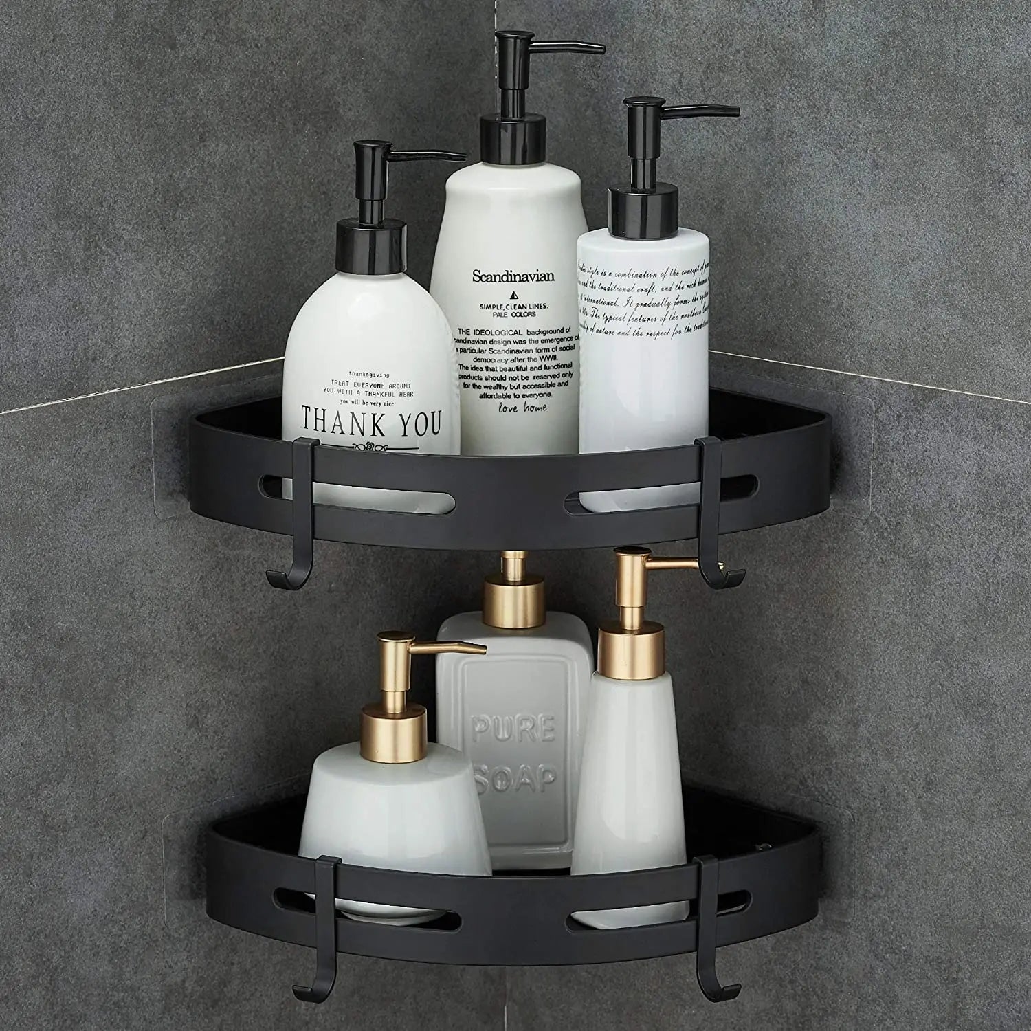 Space Aluminum Wall Mounted Bathroom Accessories Bathroom Corner Shelf Shower Shelves Caddy