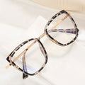 Jiuling Eyewear Vintage Leopard Tr90 square Frame Plain Spectacles Women hd Blue Light Blocking Glasses Frame Eyeglass