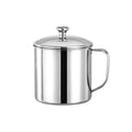 Custom Logo Milk Cup With Lid Stainless Steel Water Drinking Cup With  Handle Camping Beer Mug