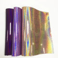 King Lion Leather Colorful Reflective Holographic Sewing Material 0.7mm PU Leather Glitter Vinyl Fabric