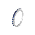 Luxury 925 Sterling Silver Ring with Simple Blue Gemstone Trendy Jewelry Gift for Women's Wedding Party Anniversary