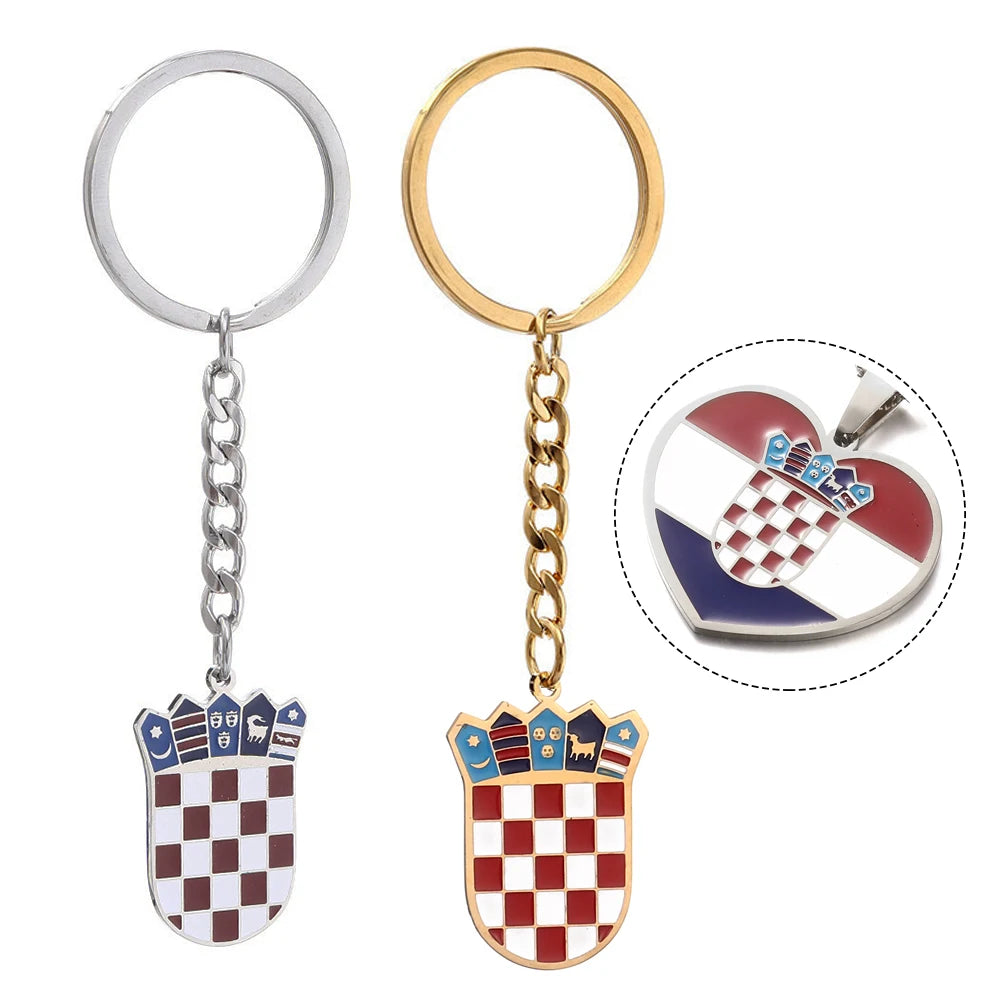 Croatia Map Zagreb Souvenir Gifts Medal Key Chain Ring Promotion Bracelet Metal Croatia Flag Necklace Keyring Croatia Keychain MegaBDM