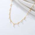Fashion Jewelry 925 Sterling Silver Pearl Necklace Multiple Mini Freshwater Pearls Gold Plated Necklaces for Women MegaBDM