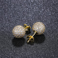 New Stylish Jewelry 6mm 8mm Round CZ Ball Stud Earrings Micro Pave Cubic Zircon Ball Stud Earrings for Women