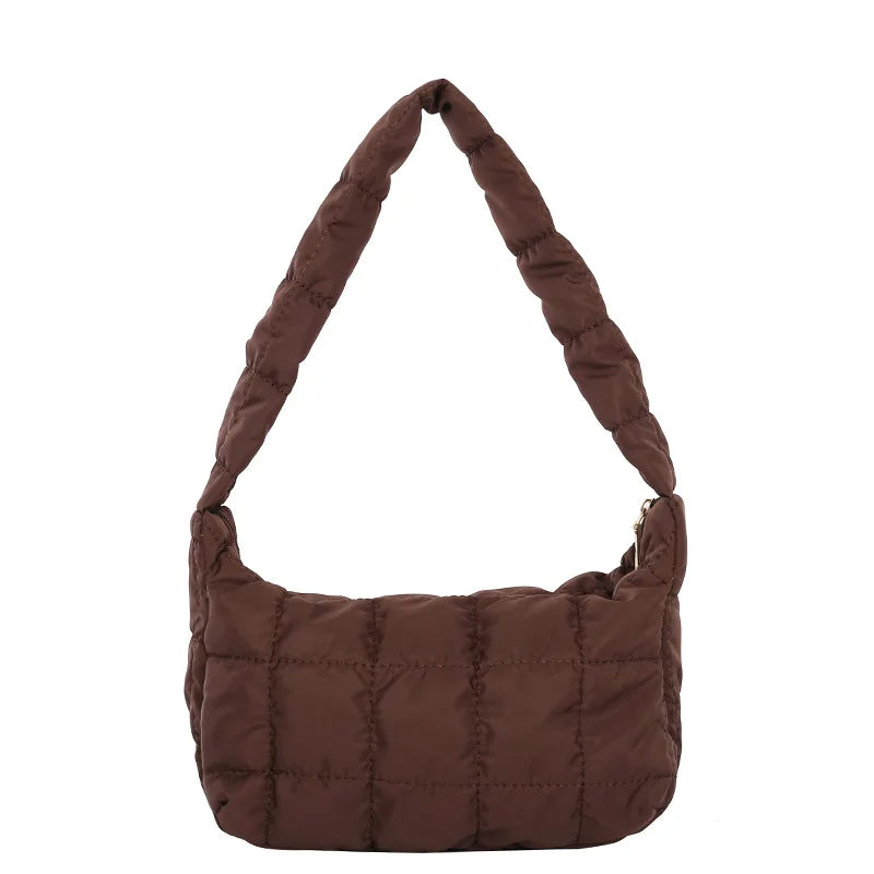 Ladies Puffer Sling Bags Crossbody Puffy Padded Purses and Handbags Quilted Shoulder Women Tote Bag