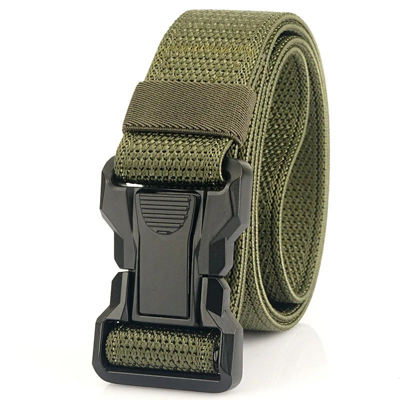 2025 New Durable Tactic Waist Belt Outdoor Stretch Webbing Tactical Belt for Men