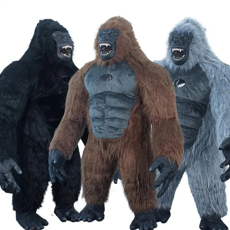 Festival Party Activity Plush 2.2m and 2.6m Gorilla Inflatable Mascot Custom Animal Walking Mascot Costume
