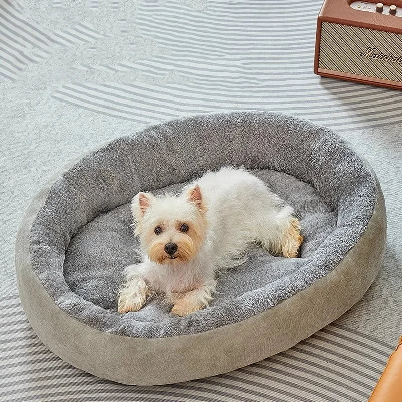 Oval Pet Bed Four Seasons Universal Bite Resistant Non Stick Hair Nest for Dogs and Cats