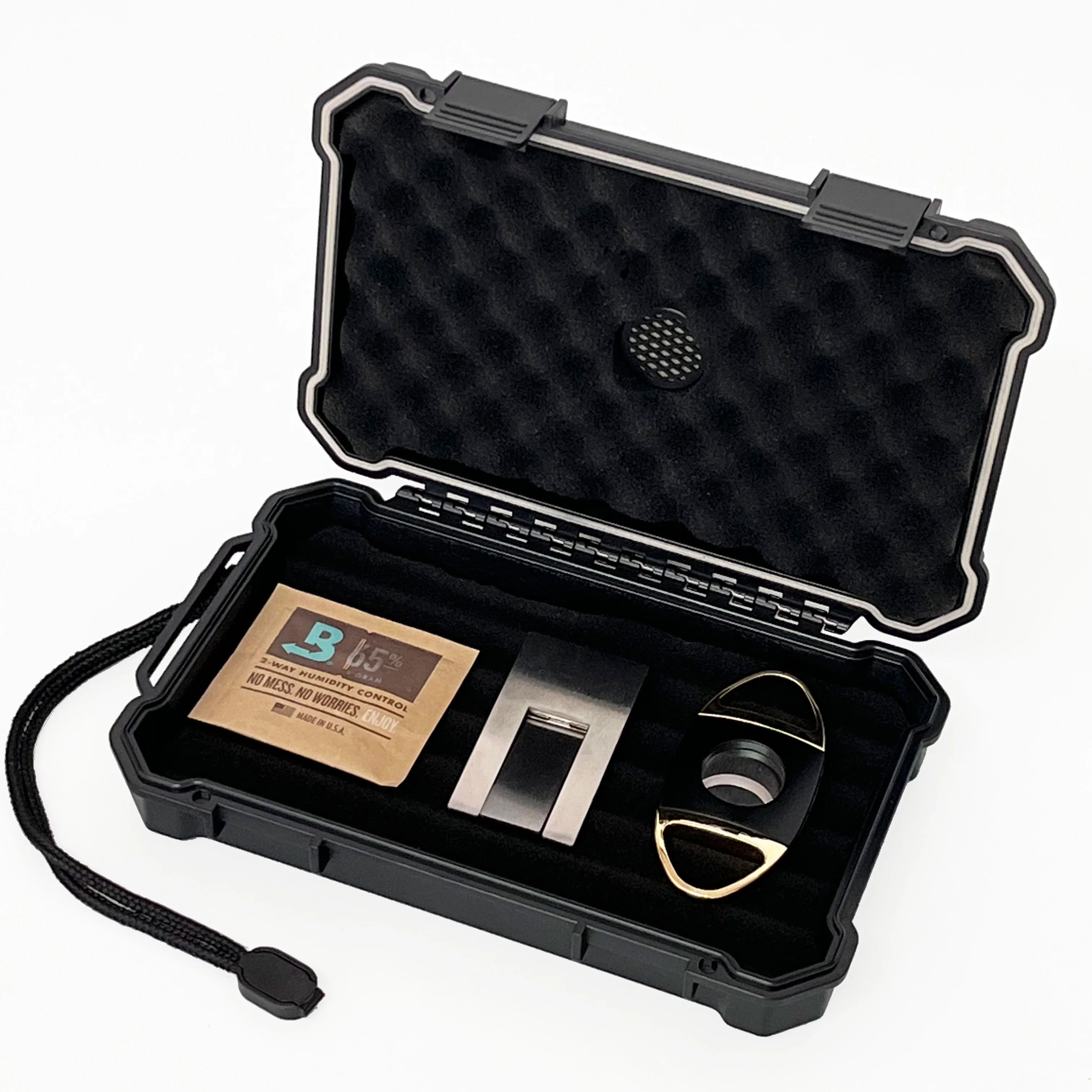 Hot Selling Cigar Travel Humidor Plastic Cigar Box Portable Cigar case Manufacturer with Custom logo